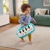 Fisher-Price Glow and Grow Kick & Play Piano Gym Baby Playmat with Musical Learning Toy, Blue English Edition