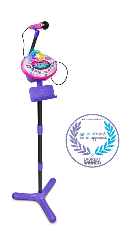 TISHITA Machine de Karaoké pour Enfants avec Lumières Microphone Jouet avec  Support pour Enfants Rouge 