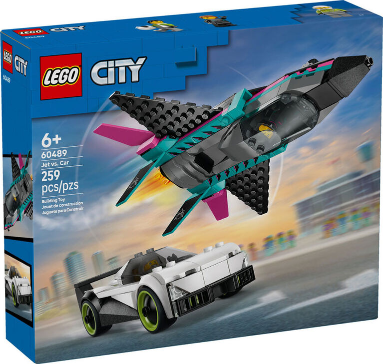 LEGO City Jet vs. Car Building Toys for Kids - Pretend Play Set for Boys & Girls, Ages 6+ - 60489