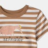 RISE Little Earthling Short Sleeve Tee Brown Stripe Anteater