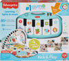 Fisher-Price Glow and Grow Kick & Play Piano Gym Baby Playmat with Musical Learning Toy, Blue English Edition