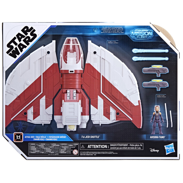 Star Wars Mission Fleet T-6 Jedi Shuttle, 2.5 Inch-Scale Ahsoka Action Figure Set