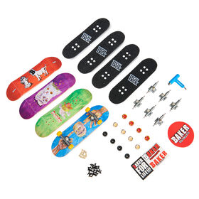 Tech Deck, Coffret de 4 fingerboards Ultra DLX, Skateboards Baker, Mini skateboards personnalisables &agrave; collectionner