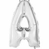 Ballons en forme de lettre en argent 14 " - A