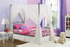 DHP - Canopy Twin Metal Bed, Silver