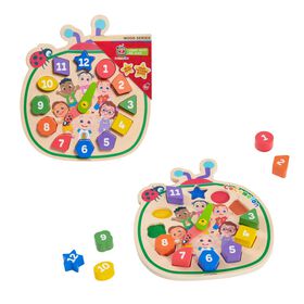 CoComelon Count with Me Wooden Clock, Recycled Wood, Learning and Education - English Edition