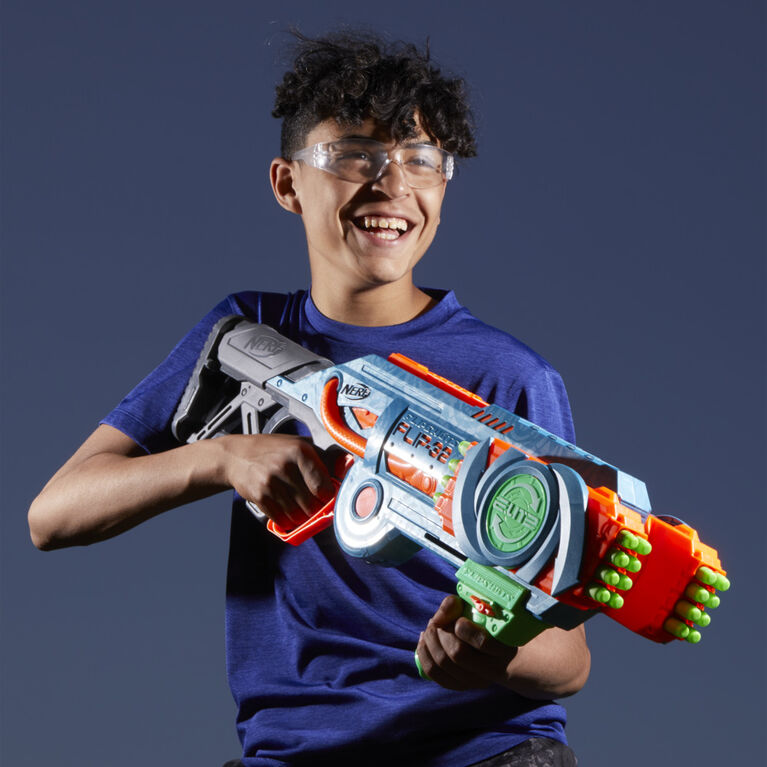 Nerf Elite 2.0, blaster Flipshots Flip-32, 2 fois 16 canons pivotants, capacité de 32 fléchettes - Notre exclusivité