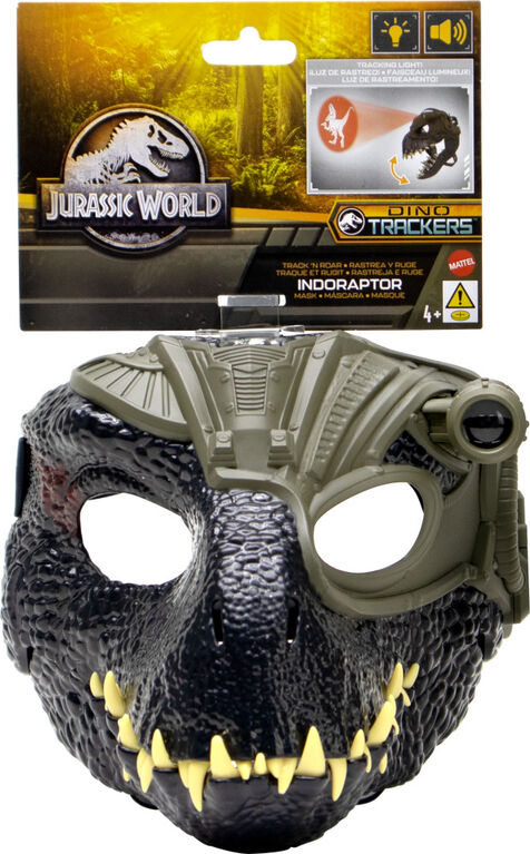 Jurassic World Indoraptor Dinosaur Mask with Tracking Light and Sound for Role Play