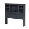 Aviron Bookcase Headboard with Storage- Blueberry