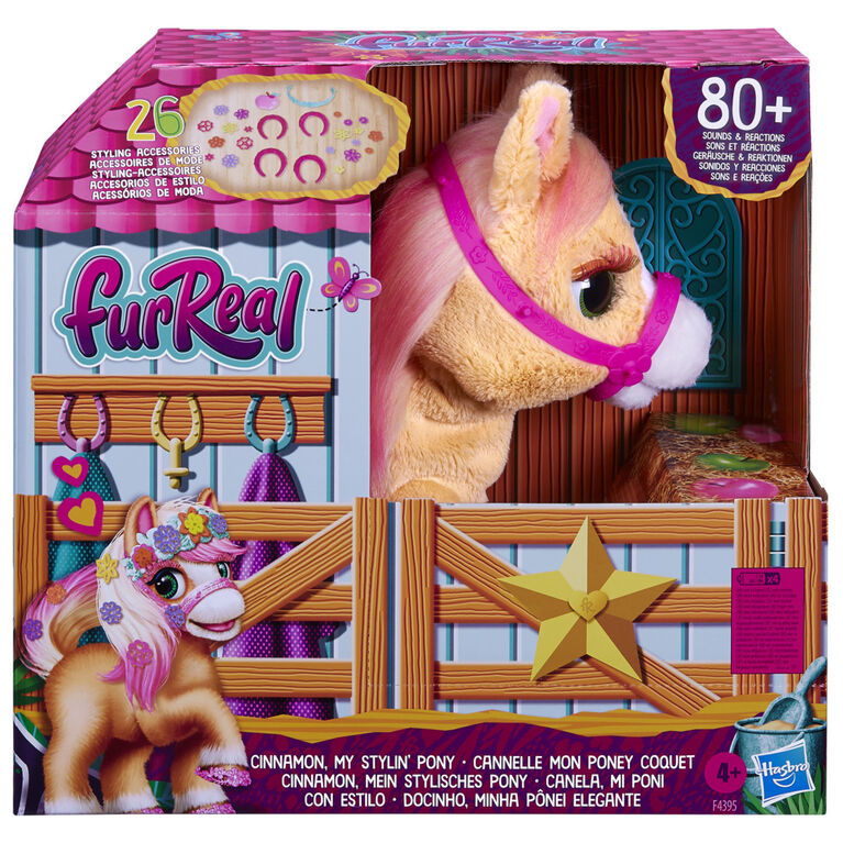 furReal Cannelle mon poney coquet, peluche électronique et interactif de  35,5 cm