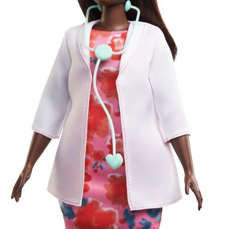 Poupée Barbie Docteur, Brune avec Blouse de Médecin