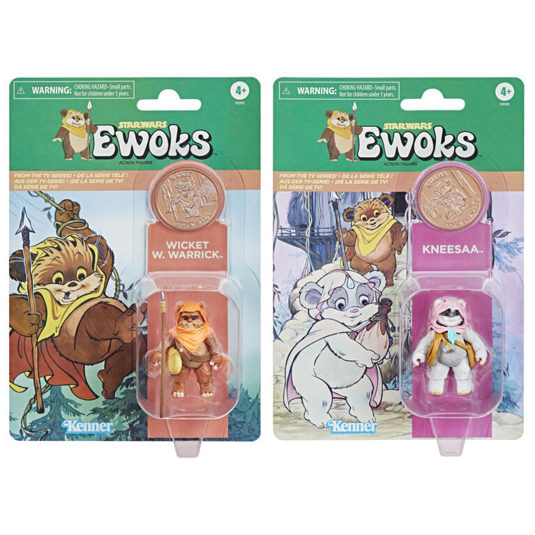 Star Wars The Vintage Collection Wicket W. Warrick & Kneesaa, Star Wars: Ewoks Collectible 3.75 Inch Action Figures 2-Pack