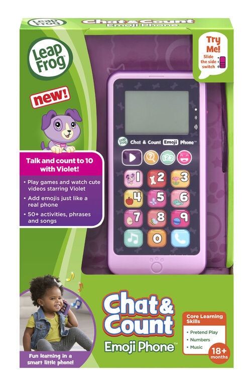 LeapFrog Chat & Count Emoji Phone Purple English Edition Toys R
