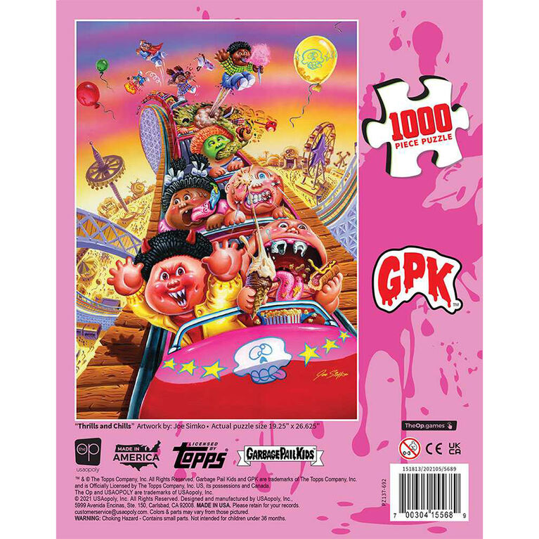Garbage Pail Kids "Thrills and Chills" 1000 Piece Puzzle - English Edition