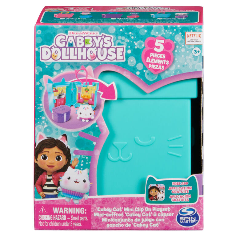 Gabby's Dollhouse, Mini-coffret à clipser avec figurine P'tichou et accessoires pour maison de poupée