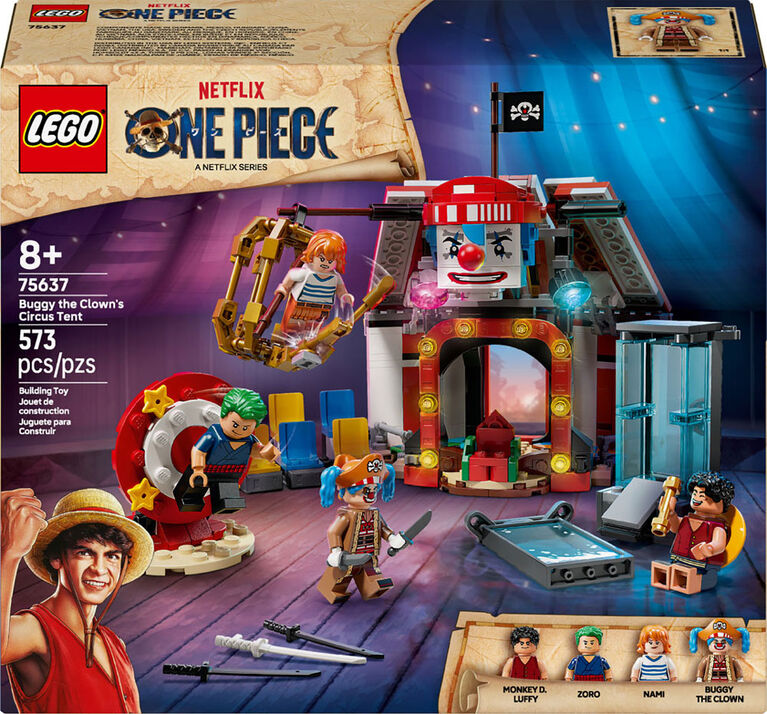 LEGO ONE PIECE Buggy the Clown's Circus Tent Pretend Play Building Blocks for Boys & Girls, 8+ - 75637