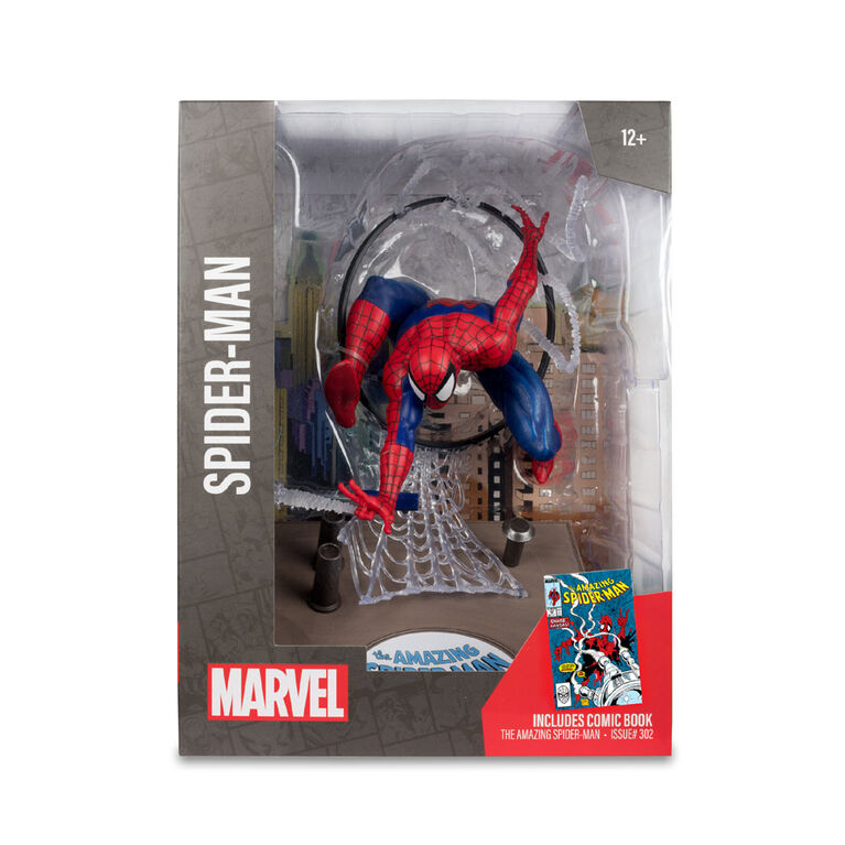 Marvel 1:6th Scale Posed Figure with Scene & Comic-Spider-Man