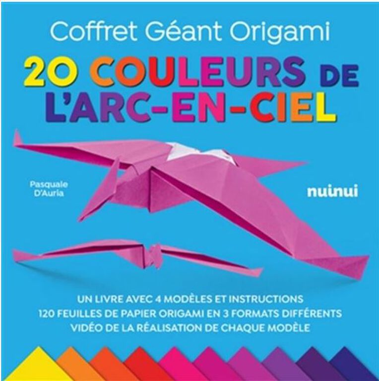 Coffret Geant Origami  20 Couleurs De L'Arc-En-Ciel
