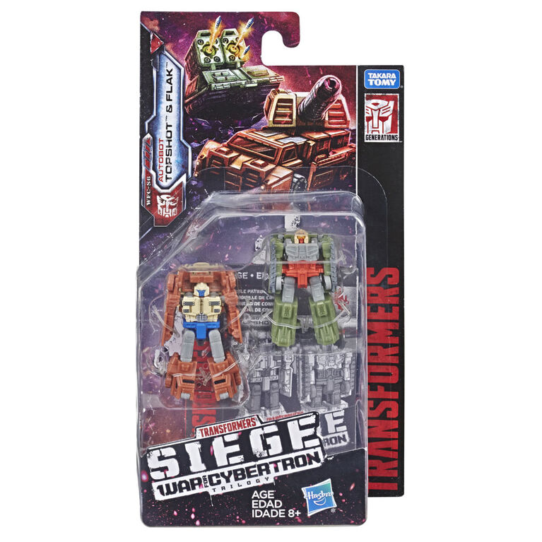 Transformers Generations War for Cybertron: Siege - Duo de figurines Micromaster Patrouille de combat Autobot.