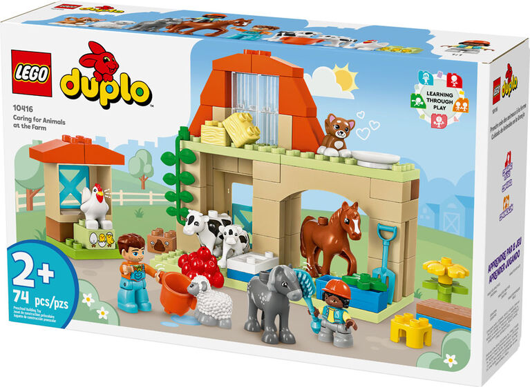 LEGO DUPLO Town Caring for Animals at the Farm Toy, Kids Learning Toy 10416