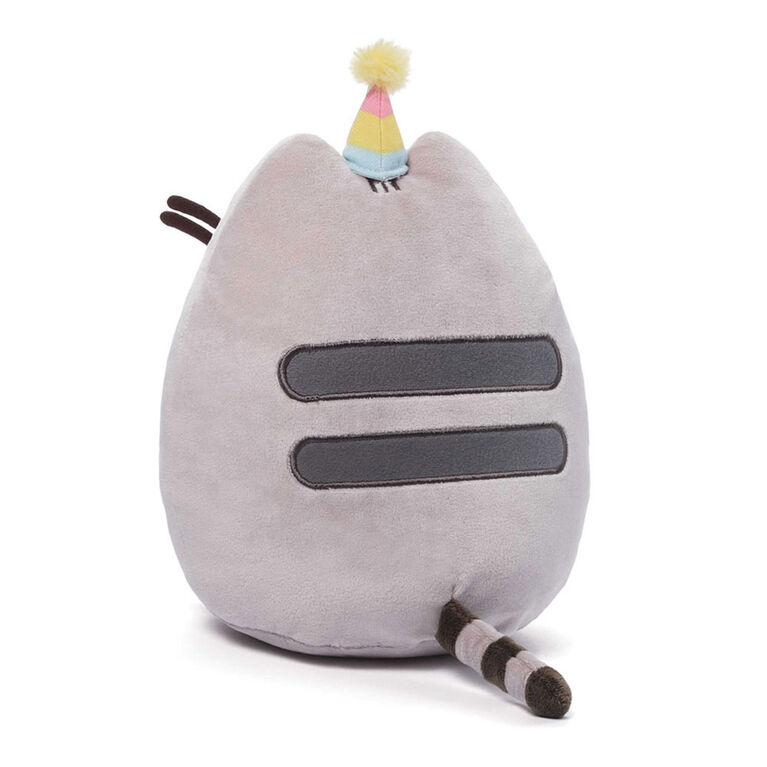 GUND, Peluche Pusheen gourmande avec cupcake d'anniversaire, grise, 26,7 cm