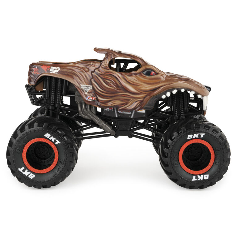 Monster Jam, Monster truck Wolf's Head officiel, v&eacute;hicule en m&eacute;tal moul&eacute; &agrave; collectionner, &eacute;chelle 1:24