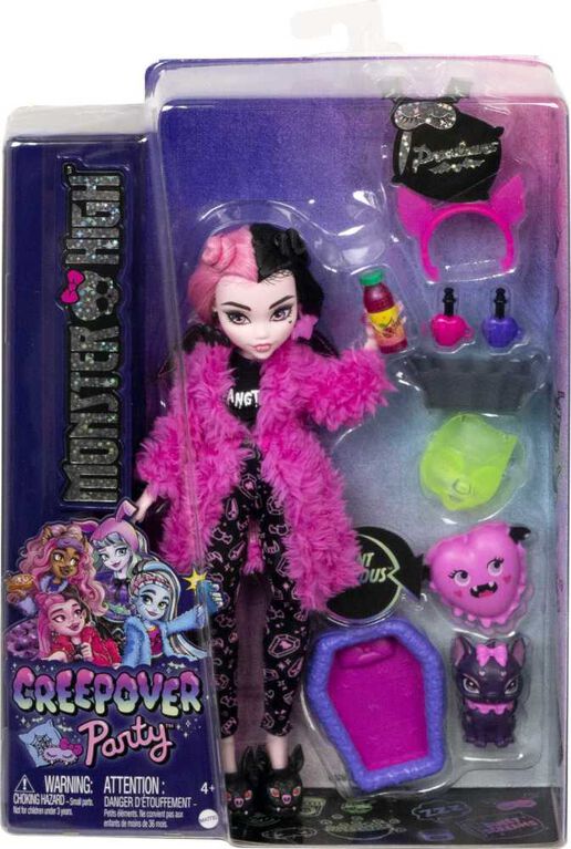 Monster High Soirée Cris-jama Draculaura, poupée et accessoires