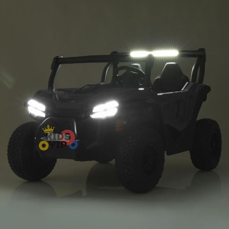 KIDSVIP Buggy d'aventure 2 places 24 V pour enfants 4X4 UTV porteur avec RC - Rouge