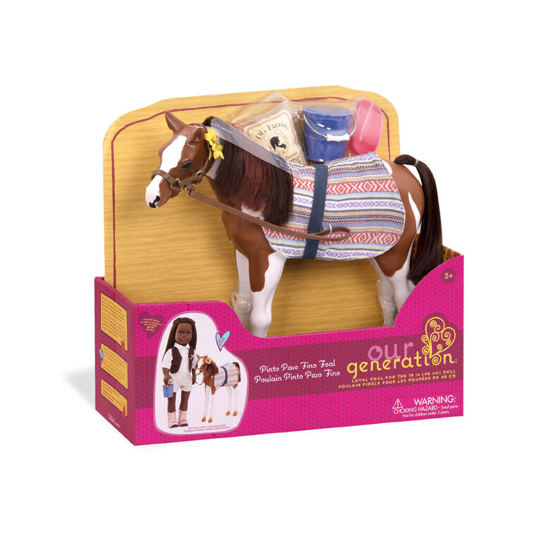 Poulain Pinto Paso Fino, Our Generation, Cheval de 12 po Toys R Us Canada