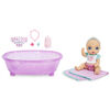 Princesse dans un emmaillotement violet Baby born Surprise Bathtub Surprise