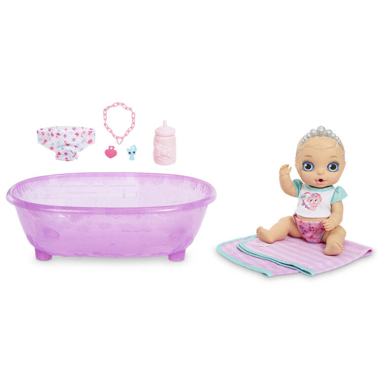 Princesse dans un emmaillotement violet Baby born Surprise Bathtub Surprise