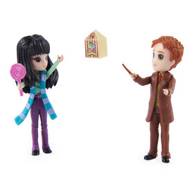 Wizarding World Harry Potter, Magical Minis Cho Chang and George Weasley Figure Set with 2 Doll Accessories