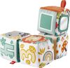 Fisher-Price Tethered Soft Blocks Newborn Toy with Sensory Activities, Fun-to-Flip