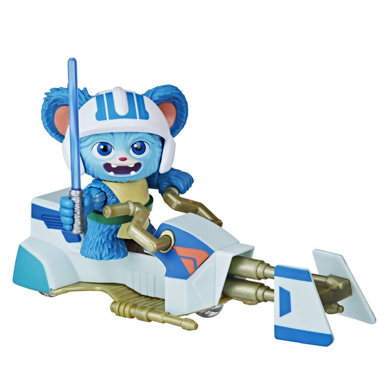 Star Wars Young Jedi Adventures Nubs Figure & Speeder Bike, Star Wars Toys, Preschool Toys 4 Inch