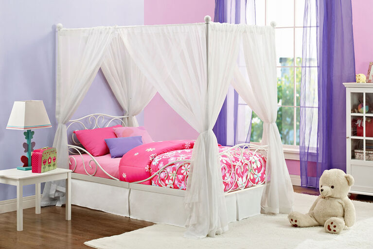 DHP - Canopy Twin Metal Bed, White | Toys R Us Canada