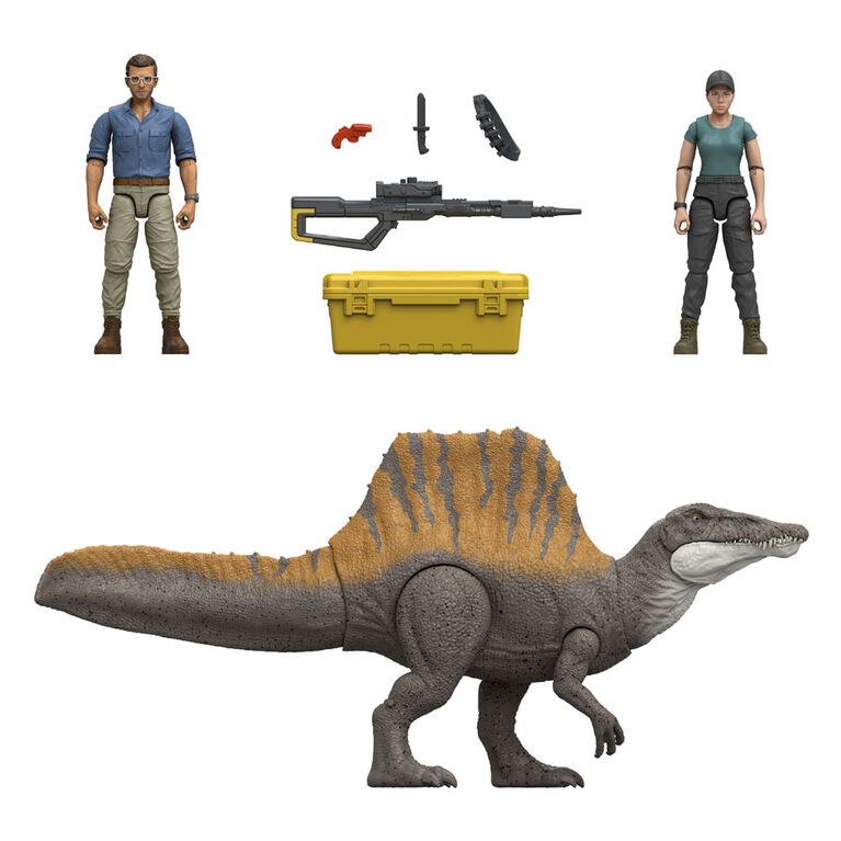 Jurassic World Rebirth Storypack with Exclusive Spinosaurus, 2 Human Figures & Accessories
