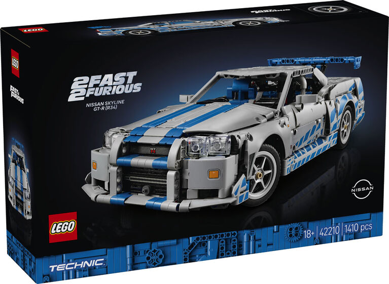 LEGO Technic Voiture Nissan Skyline GT-R (R34) 2 Fast 2 Furious, Ensemble de Modèle de Voiture, Véhicule à Construire 42210