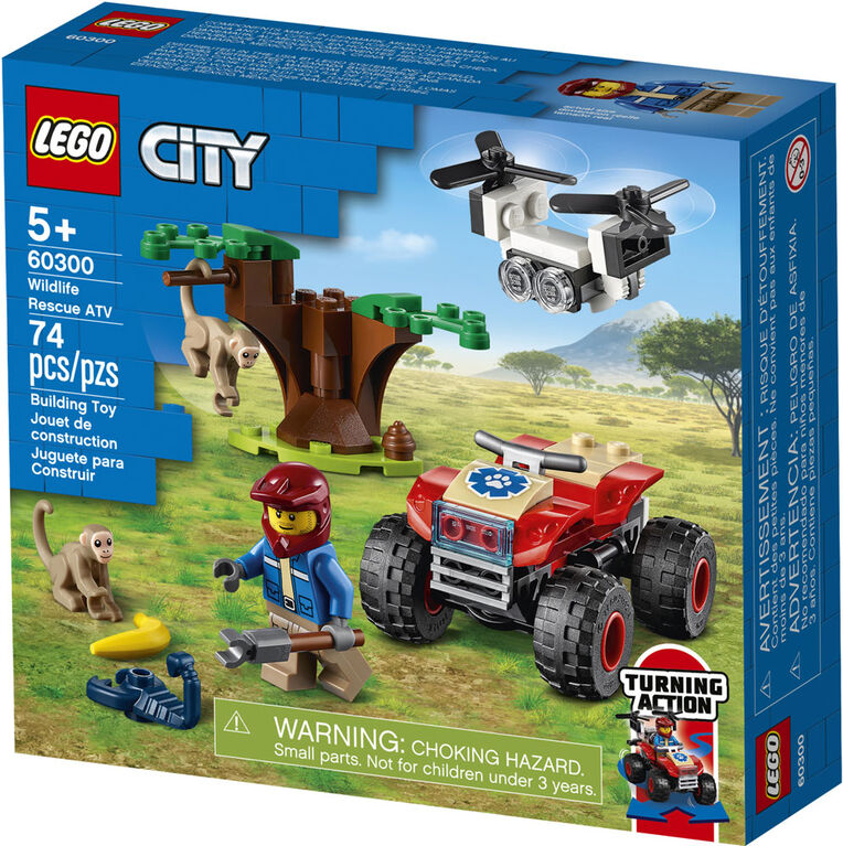 LEGO City Wildlife Le VTT de sauvetage d'animaux 60300 (74 pièces)