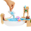 Barbie Fizzy Bath Doll & Playset, with Tub, Puppy & More