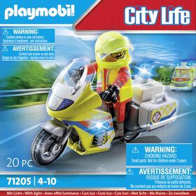 Playmobil - Urgentiste avec moto et effet lumineux