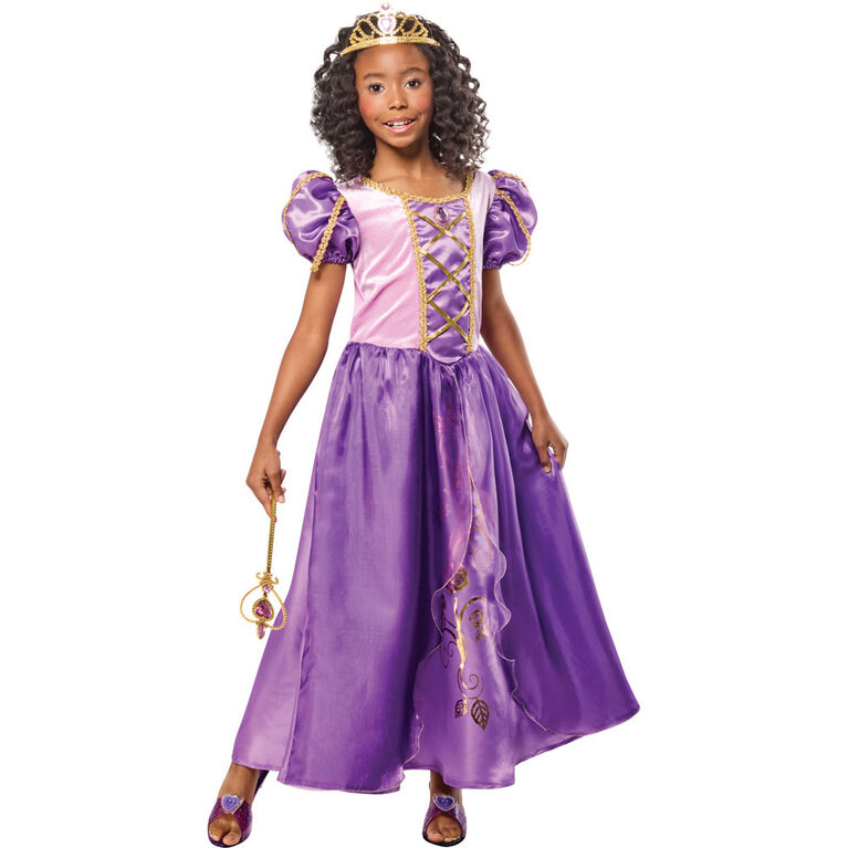 Rubies Royal Princess Costume Dress with Gold Tiara, Girls Extra Extra Small (Size 3-4)