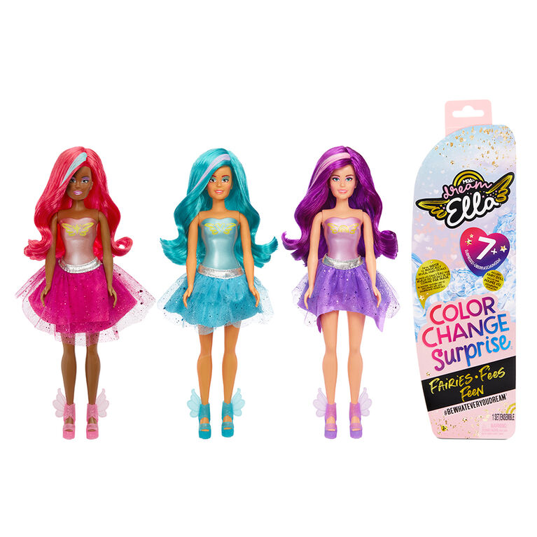 MGA's Dream Ella Color Change Surprise Fairies - Yasmin | Pink 11.5" Fashion Doll