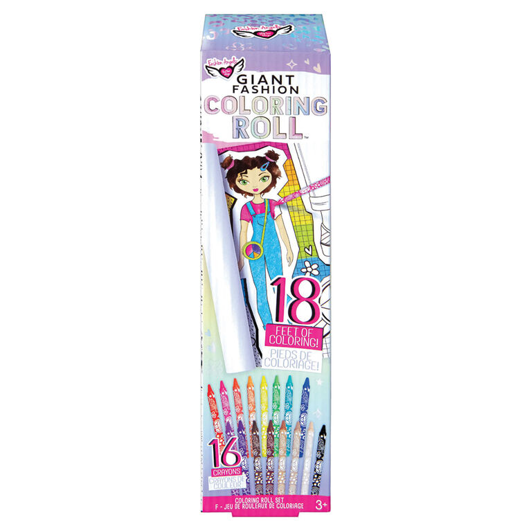 Coloring Roll w/Crayons - Fashion