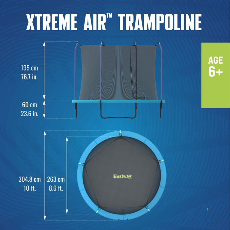 Bestway 10' x 8'4" Xtreme Air Trampoline