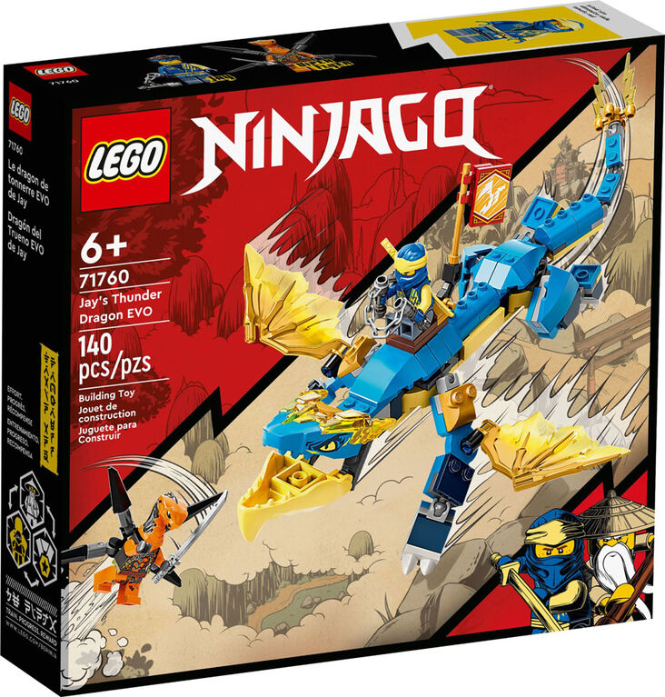 LEGO NINJAGO Le dragon de tonnerre EVO de Jay 71760 Ensemble de construction (140 pièces)