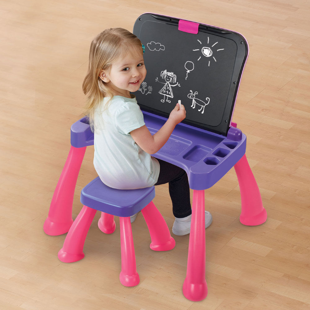 vtech touch learn activity desk deluxe pink