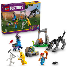 LEGO Fortnite Le camp de Peely et Sparkplug, Ensemble de Construction avec Figurines de Jeu Vidéo 77075