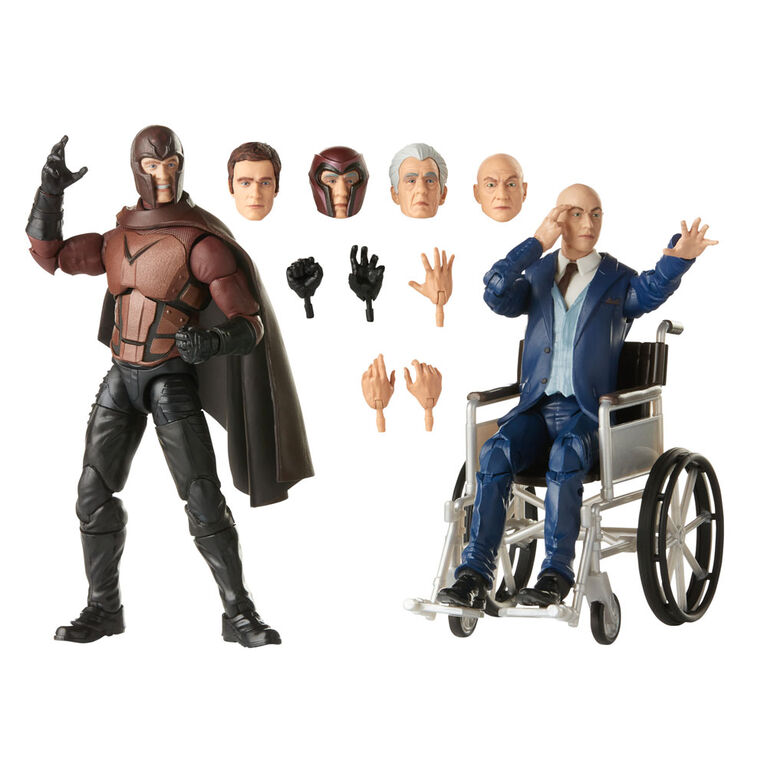 Hasbro Marvel Legends Series, figurines X-Men Magneto et Professor X de 15 cm à collectionner