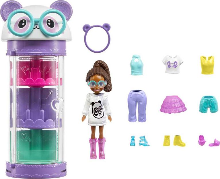 Polly Pocket Coffret Tube mode de rêve tournant, Shani