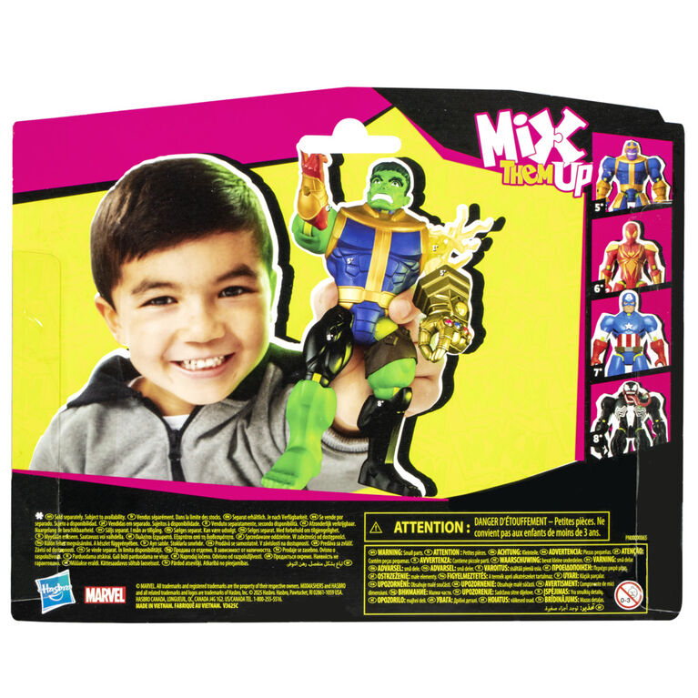 MixMashers Marvel Avengers, figurine personnalisable Hulk deluxe à mélanger et combiner avec accessoires
